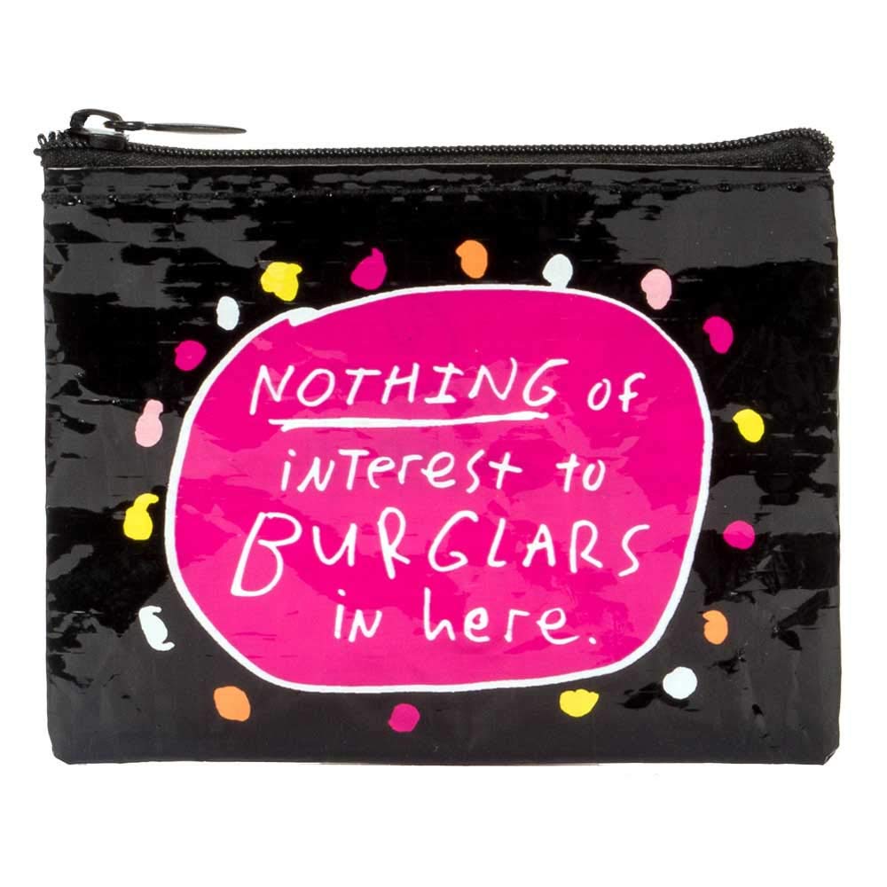 Blue Q Coin Purse, Burglars, Made Out of 95% Recycled Materials, 3 by 4 Inches (QA593)