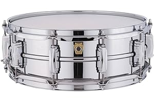 Ludwig LM400 Smooth Chrome Plated Aluminum 5 x 14 Inches Snare Drum with Imperial Lugs and Supra-Phonic Strainer