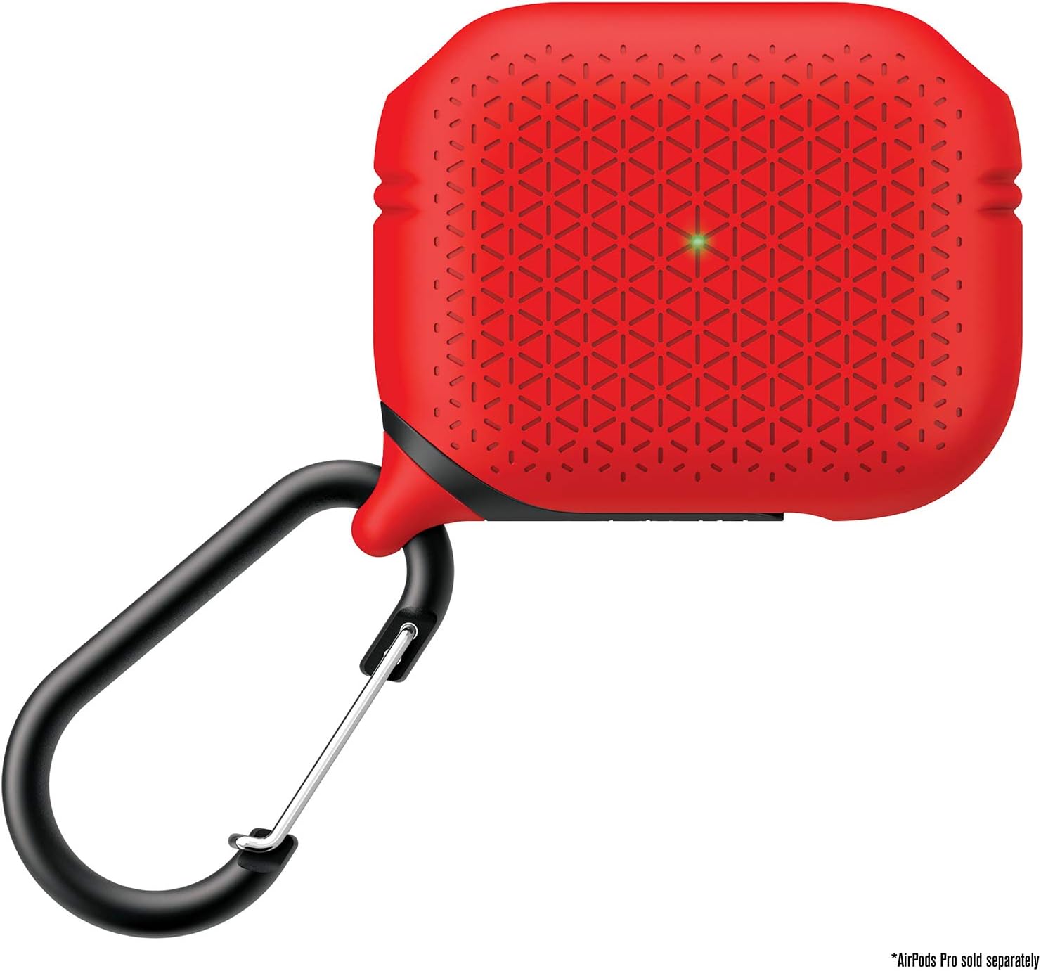 Catalyst - Premium Edition Waterproof Case for AirPods Pro, Carabiner, Compatible Wireless Charging, Retail Packaging, Flame Red