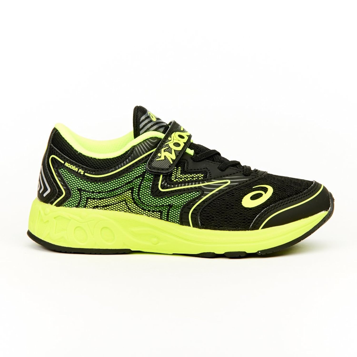 SNEAKERS ASICS GEL noosa PS gel NYLON NERO VERDE FLUO