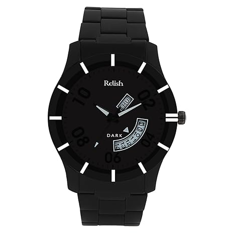 Day and Date Black Analog Mens and Boys Watch (Black03)