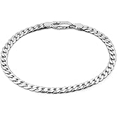 Dankadi Italy 925 Sterling Silver Men Bracelet 3-4-5MM Diamond Cut Cuban Link Chain 5.9 "6.3" 7" 7.5" 8" 8.5" 9" Fine Cuff Jewelry Gifts For Women