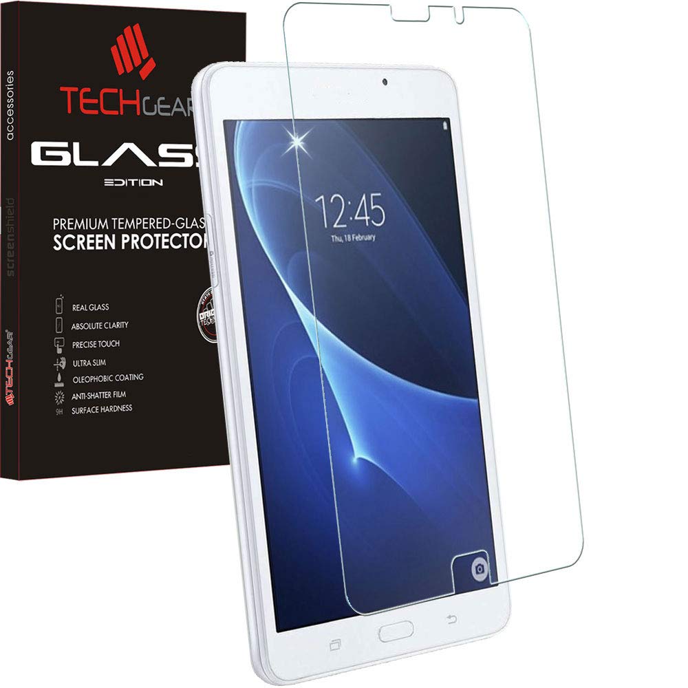 TECHGEAR GLASS Edition fits Samsung Galaxy Tab A 7.0 Inch - Genuine Tempered Glass Screen Protector Guard Cover Compatible with Samsung Galaxy Tab A 7" (Models: SM-T280, SM-T281, SM-T285)