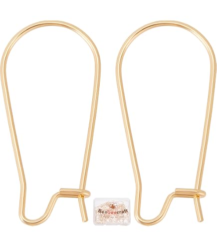 Metal Safety Kidney Earring Wire Hooks – Jewelry Findings – 21mm Or 33mm – Multiple Colors – FE086