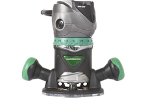 Metabo HPT Fixed Base Router, 2-1/4 Peak HP Variable Speed Router, 11 Amp Motor for Precise Cuts, Electronic Speed Control, 2-Stage Motor Release Clamp, Low Noise Level, Ergonomic Design, M12VC