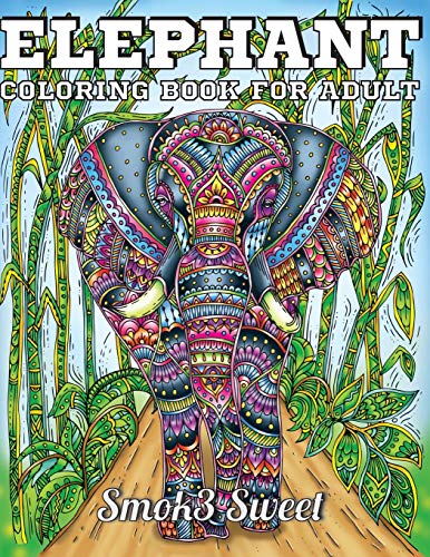 Amazon.com: Elephant Coloring Book for Adult: An Adult Coloring Book ...