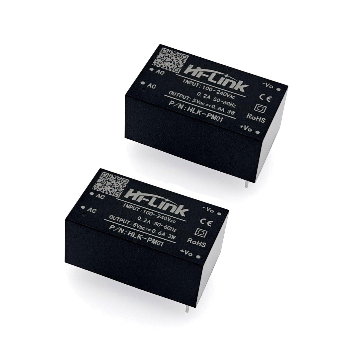 JZK 2 pcs HLK-PM01 AC DC 220V to 5V Step Down Power Supply Module Isolated Power Supply Module