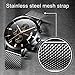 Watch Men Casual Stylish Stainless Steel Watch with Milanese Mesh Band, Waterproof Black Multifunctional Watch for Men