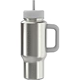 Coldest Tumbler with Handle & Coffee Lid - 100% Spill Proof Tumbler (3 Lids) - Stainless Steel Insulated Leakproof Tumblers for Women & Men - Cup Holder Friendly - 24 oz (Polished Steel)