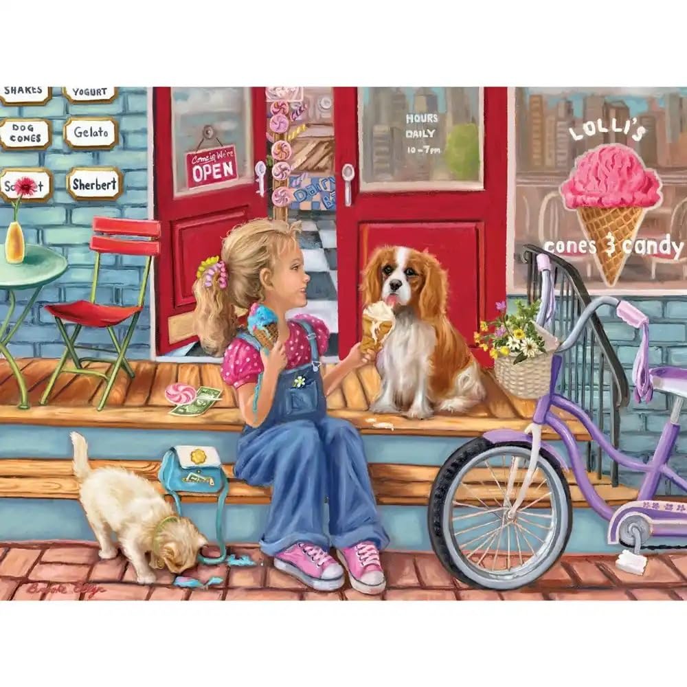 Bits and Pieces - Payday Cones 500 Piece Jigsaw Puzzles for Adults - Each Puzzle Measures 18 Inch x 24 inch - 500 pc Jigsaws by Artist Brooke Faulder