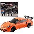 RC Sport Racing Drift Car, 1/43 Scale 2.4G 15KM/H Full Proportional RC Electric Mini Racing Drift Car Model with Lights Kit and Drift Tires (Orange Gyroscope RTR Version)
