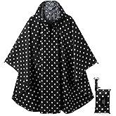 Rain Poncho Jacket Coat Hooded Zipper Style for Women/Men/Adult with Pocket