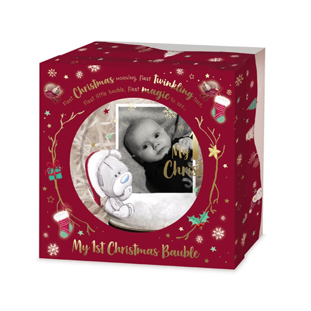 Me To You Bear My First Christmas Baby Christmas Tree Bauble with Photo,XGT92005