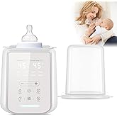 Baby Bottle Warmer, Fast Baby Milk Warmer with Timer, 8-in-1 Baby Milk Warmer with Digital Display, Night Light for Nighttime Breastfeeding, Bottle Warmer for All Bottles with Sterilizing Keep Warm