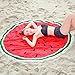 SUNIN REEMONDE 600g Thick Beach Towel Round Roundie Soft Thick Terry Cotton with Fringe Tassels Tablecloth Burger Pizza Printed