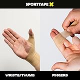 SPORTTAPE Cohesive Finger Tape 2.5cm x 4.5m Beige Self-Adhesive Bandage view 6