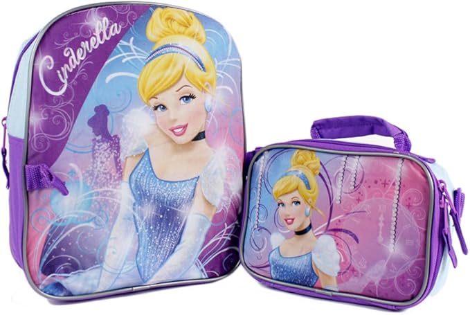 cinderella backpack and lunchbox