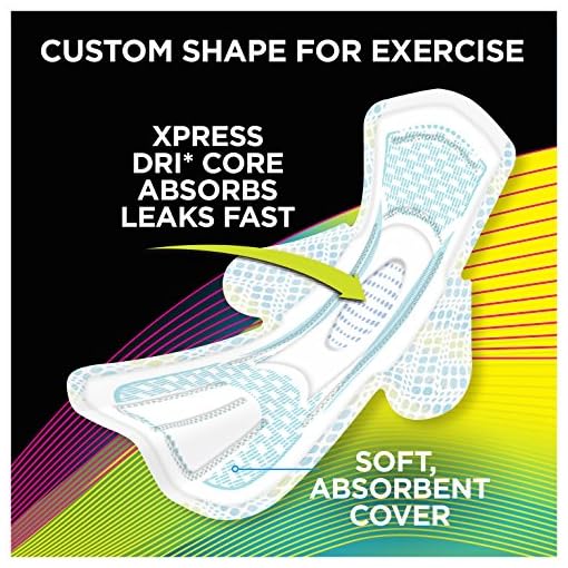 U by Kotex Fitness Ultra Thin Pads with Wings, Regular Absorbency, Fragrance-Free Pads, 15 Count - Image 3