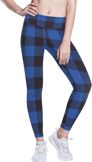 blue tartan pants womens