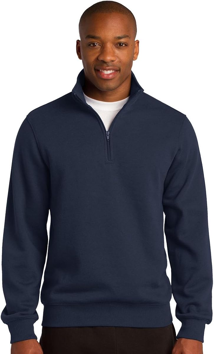 SPORT-TEK Men's 1/4 Zip Sweatshirt at  Men’s Clothing store