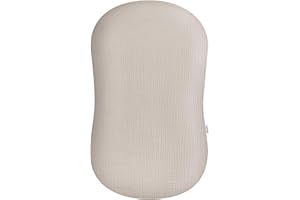 Wimist Muslin Baby Lounger Cover, Newborn Lounger Cover, Soft Cotton Breathable Lounger Pillow for Boys Girls Infant, Cover Only (Beige)