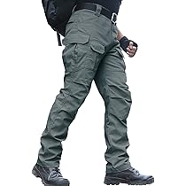 zuoxiangru Men's Water Resistant Pants Straight Fit Tactical