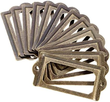 Angoter 12 PCS latón Antiguo Metal Discográfica Tirador Marco del