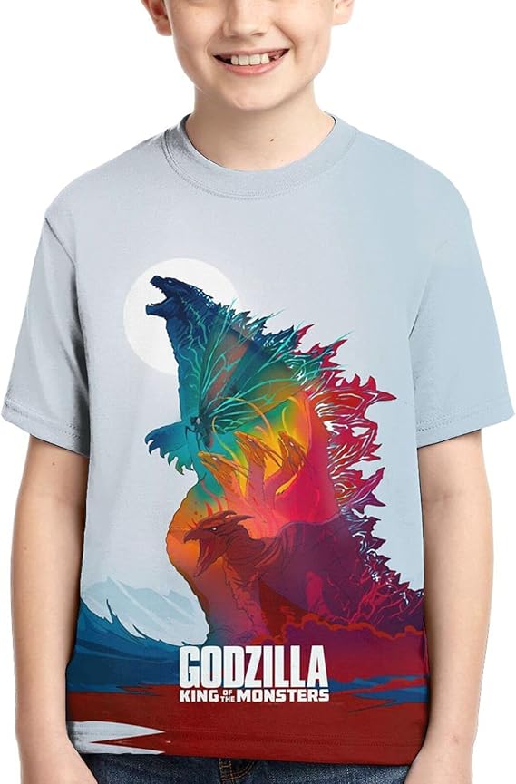 Miollibarn Godzilla vs King Kong Shirts for Kids 3D Printed TShirts