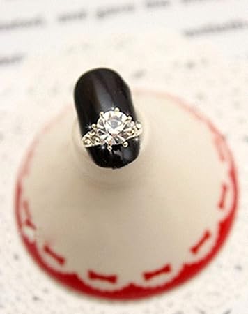 Amazon Com 10 Pcs Clear Glitter Nails Art Rhinestones Professional