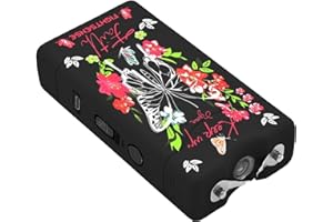 FIGHTSENSE Super Heavy Duty 35 Billion Mini Stun Gun for Self Defense with Bright Led Flashlight, Rechargeable Battery, Nylon Holsters with Belt Loop for Easy Cary