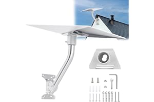GOLURED Starlink Gen 3 Mount, Adjustable Stainless Steel Starlink Mount Compatible with Starlink V3 Standard Dish, Includes Pipe and Pipe Adapter for Wall Mount/Roof Mount, Starlink Mounting Kit