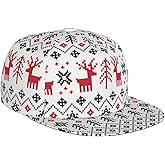 Cute Christmas Holiday Pattern Hats Men Women Buffalo Plaid Xmas Snowflake Adjustable Snapback Baseball Hats & Caps
