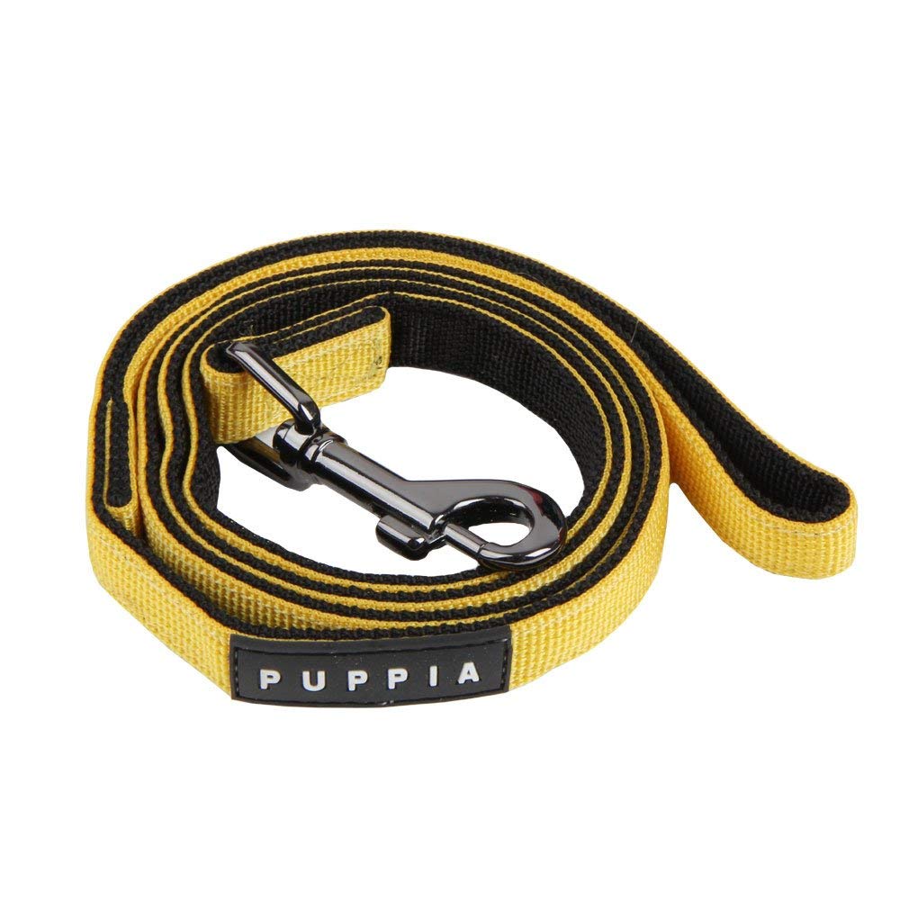 Puppia Nylon Lead Soft Dog Collar, Medium, Yellow/Black