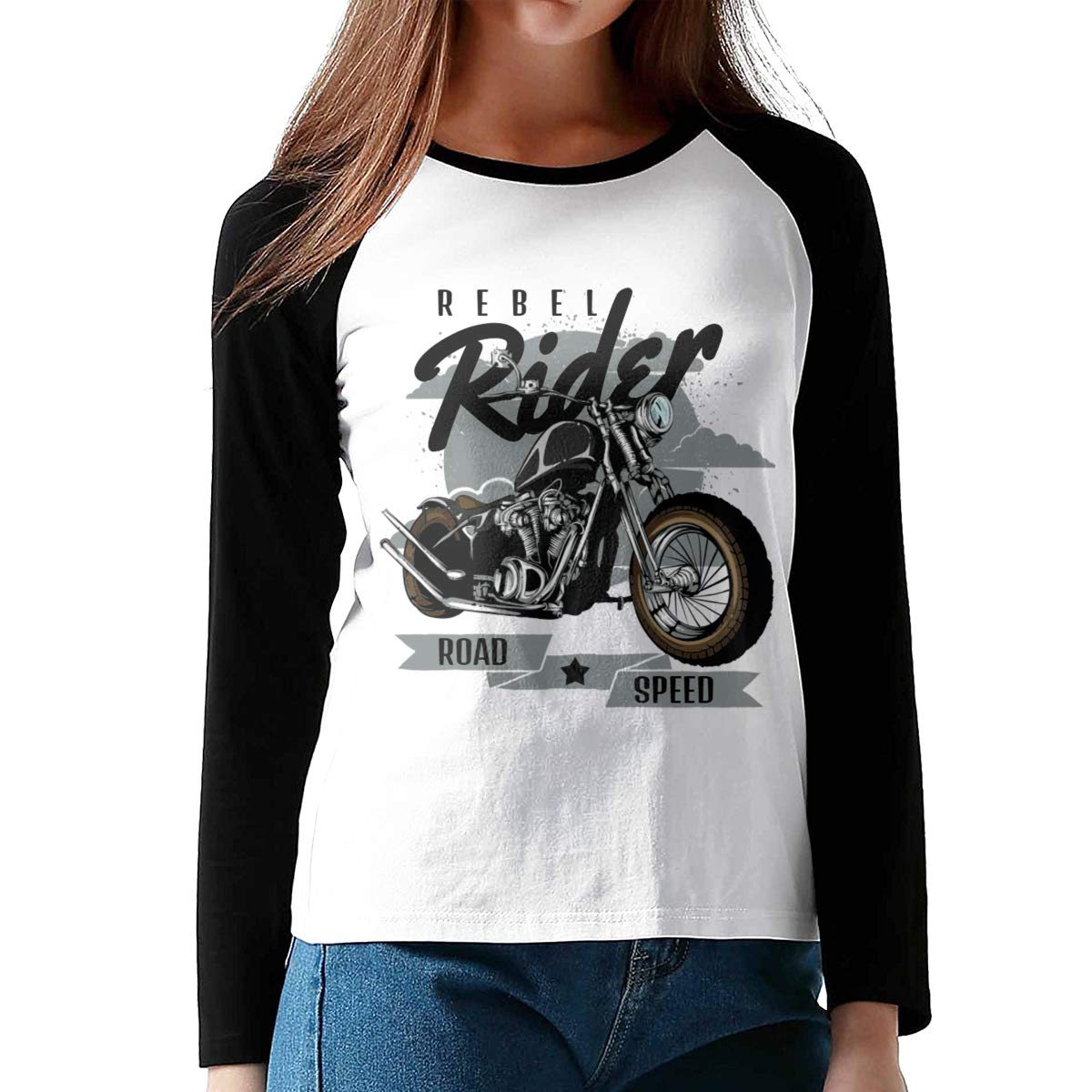 Rebel Rider Printed Baseball T Shirt 1497 Seknovelty