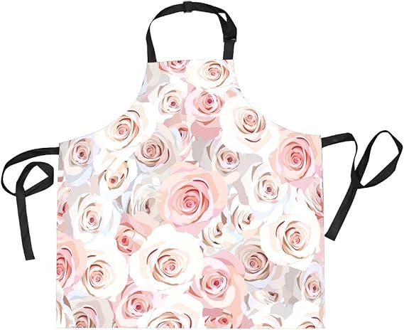 Amazon Co Jp エプロン H型 撥水 75cm 首かけ ボーダーバラ ピンク薔薇 シンプル 丈夫 ポケット付き 女性 男性 男女共用 子供エプロン Kids キャラクター 服 ファッション小物