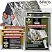 TEBRION 2 x Emergency 2-Adult Mylar Thermal Tent and 4 x Extra Large 63