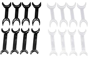 BONEW 16PCS Black/White Double-headed T-Shape Intraoral Cheek Lip Retractor Tool