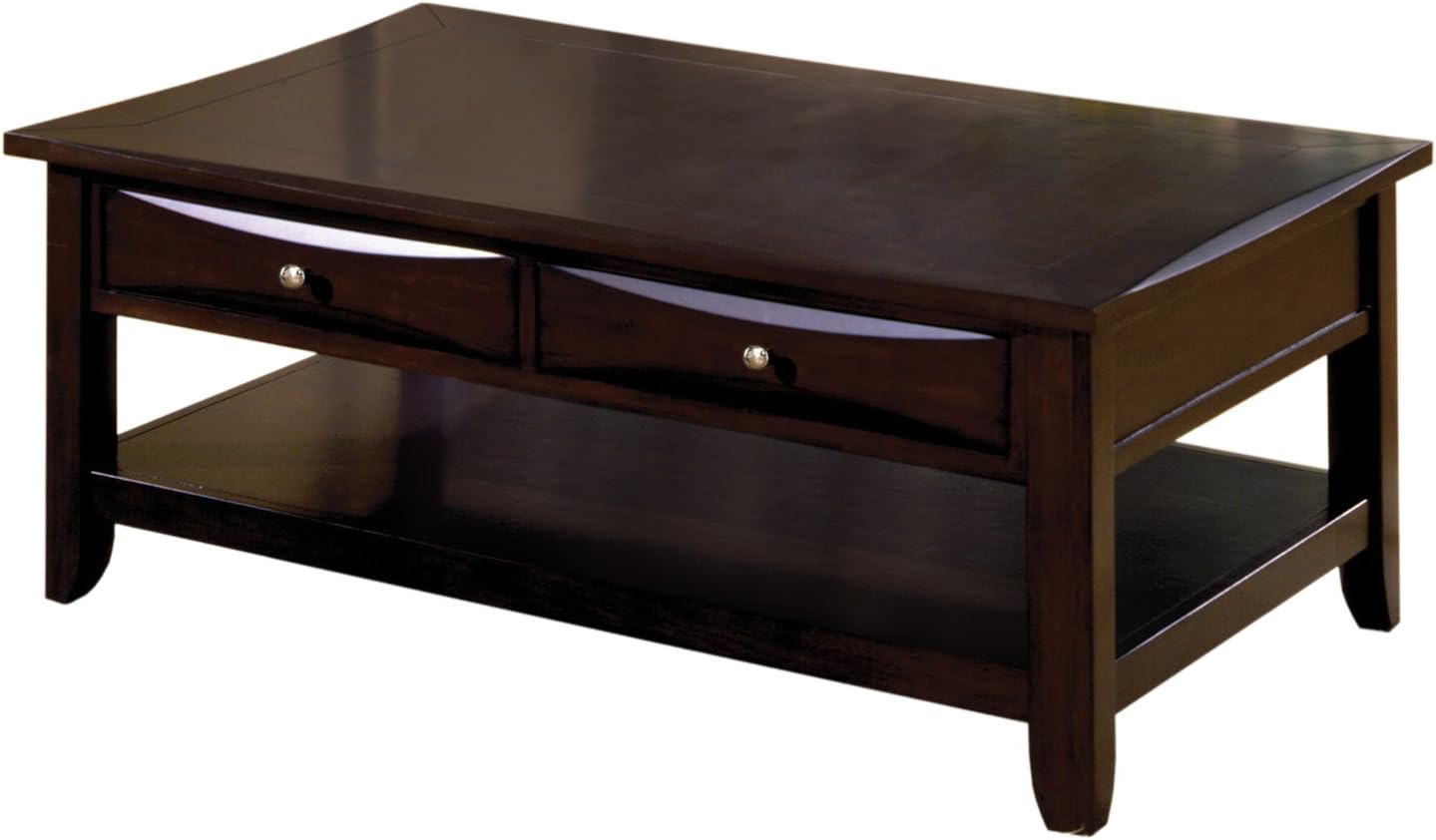 Amazon Com Furniture Of America Hudson 2 Drawer Coffee Table
