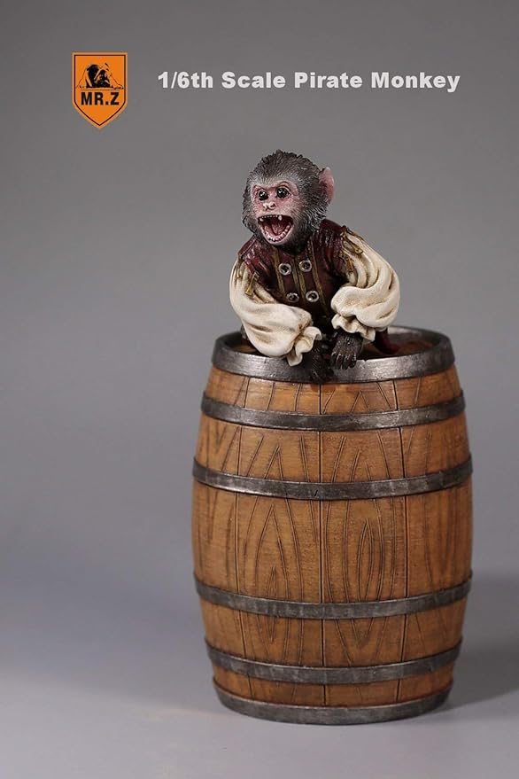 Amazon Mr Z パイレーツ オブ カリビアン 1 6スケール ジャック シロガオオマキザル 樽 宝箱セット フィギュア ドール 通販