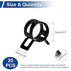 MroMax 20Pcs 0.51"(13mm) ID Spring Band Hose