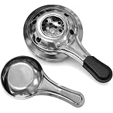 Natier Stainless Steel Fondue Burner, Portable Alcohol Burner With Regulator And Flame Snuffer Lid