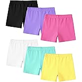 ZUEMET 6 Pack Toddler Girls Bike Shorts Dance Cartwheel Under Dress Short for Baby Girl 18M 5T