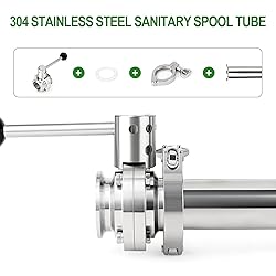 TAISHER 1PCS 304 Stainless Steel 1.5" Tri Clamp