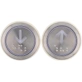 PRETYZOOM Stainless Steel Elevator Buttons 2 X with Wire | Convenient Replacement with a Single Click, Wide Compatibility with Various Elevators