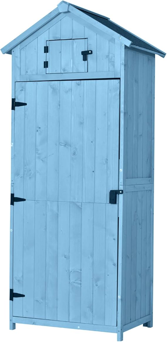 Outsunny Armoire abri de Jardin Remise pour Outils 3 étagères 2 Porte