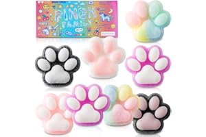 8 PCS Mochi Squishy Colorful Toys/Stress Balls for Adults, Men and Women/Squishy Cat Paw Pinch Toys Stress Relief for Home Of