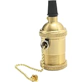 Pull-Chain Version Solid Brass Light Socket Suitable for Handmade Lighting, Lamps, Pendants (1)