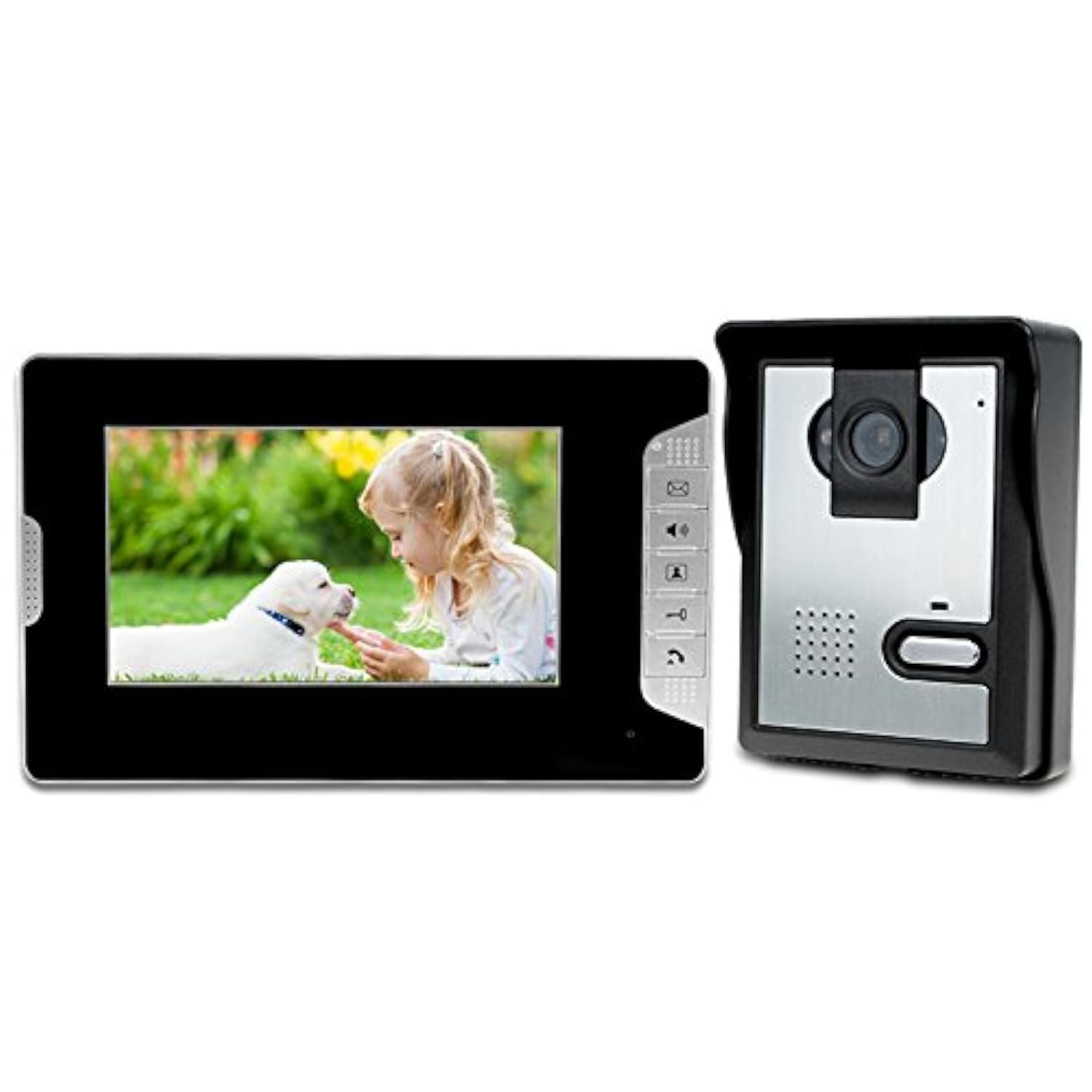 LIBO Smart Home 7" Waterproof Video Intercom Wired Video Door Phone Intercom Digital HD Monitor IR Night Vision Camera for House Door Entry System