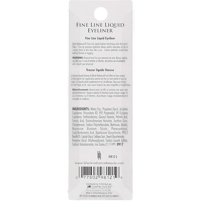 black radiance fine line liquid eyeliner