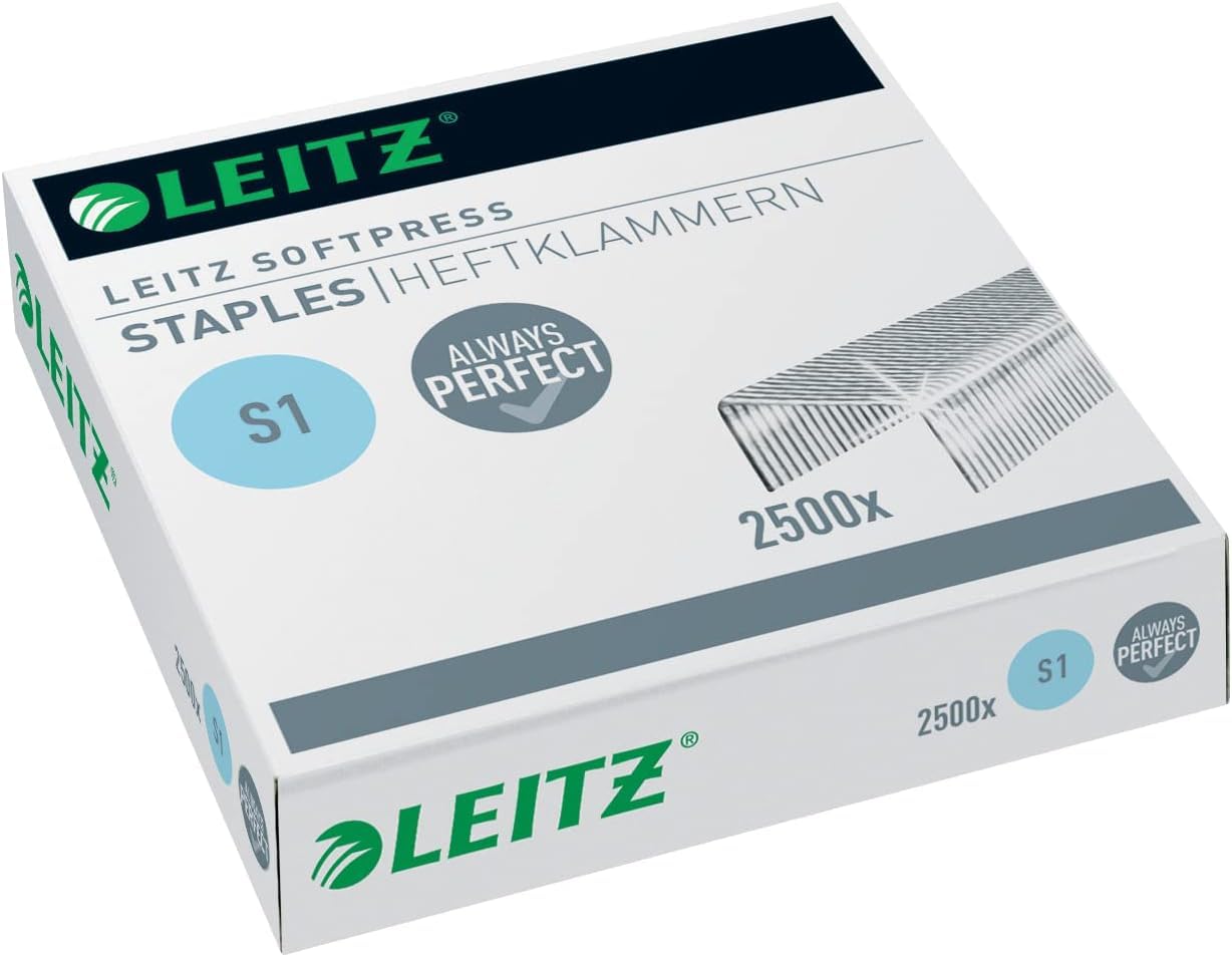 Leitz Softpress S1 54970000 Staples Galvanised Box of 2500 Staples
